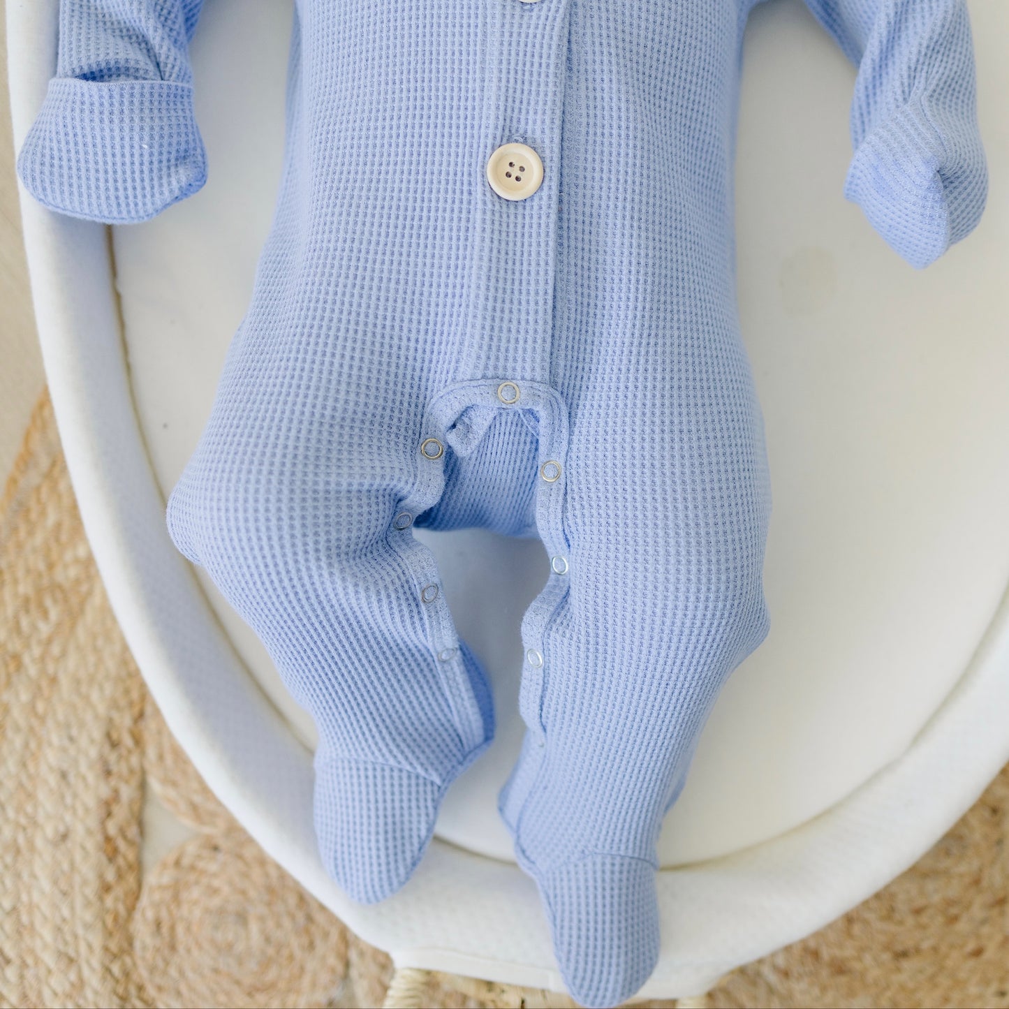 Organic Footie Romper | Baby Blue