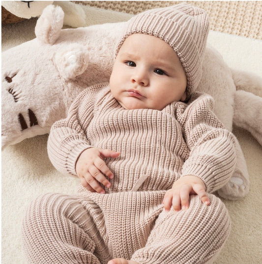 Wrap Knit Set | Beige