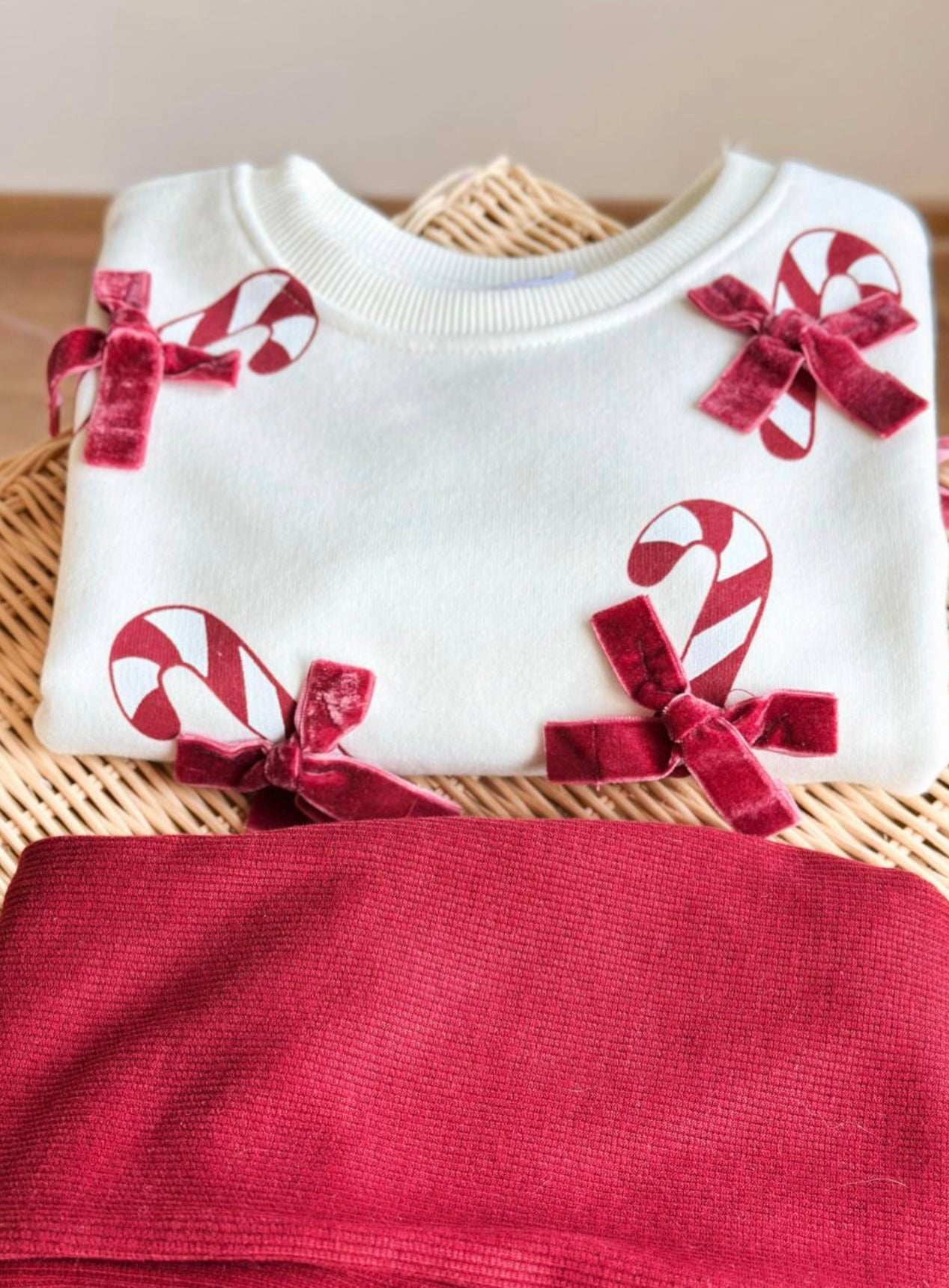 Candy Cane Bow Set