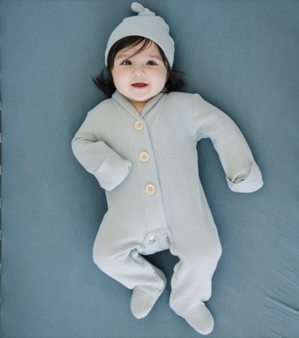 Organic Footie Romper  | Grey