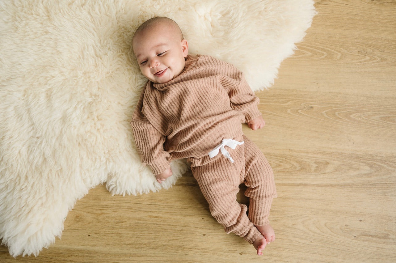 Oversized Waffle Lounge Set | Mocha