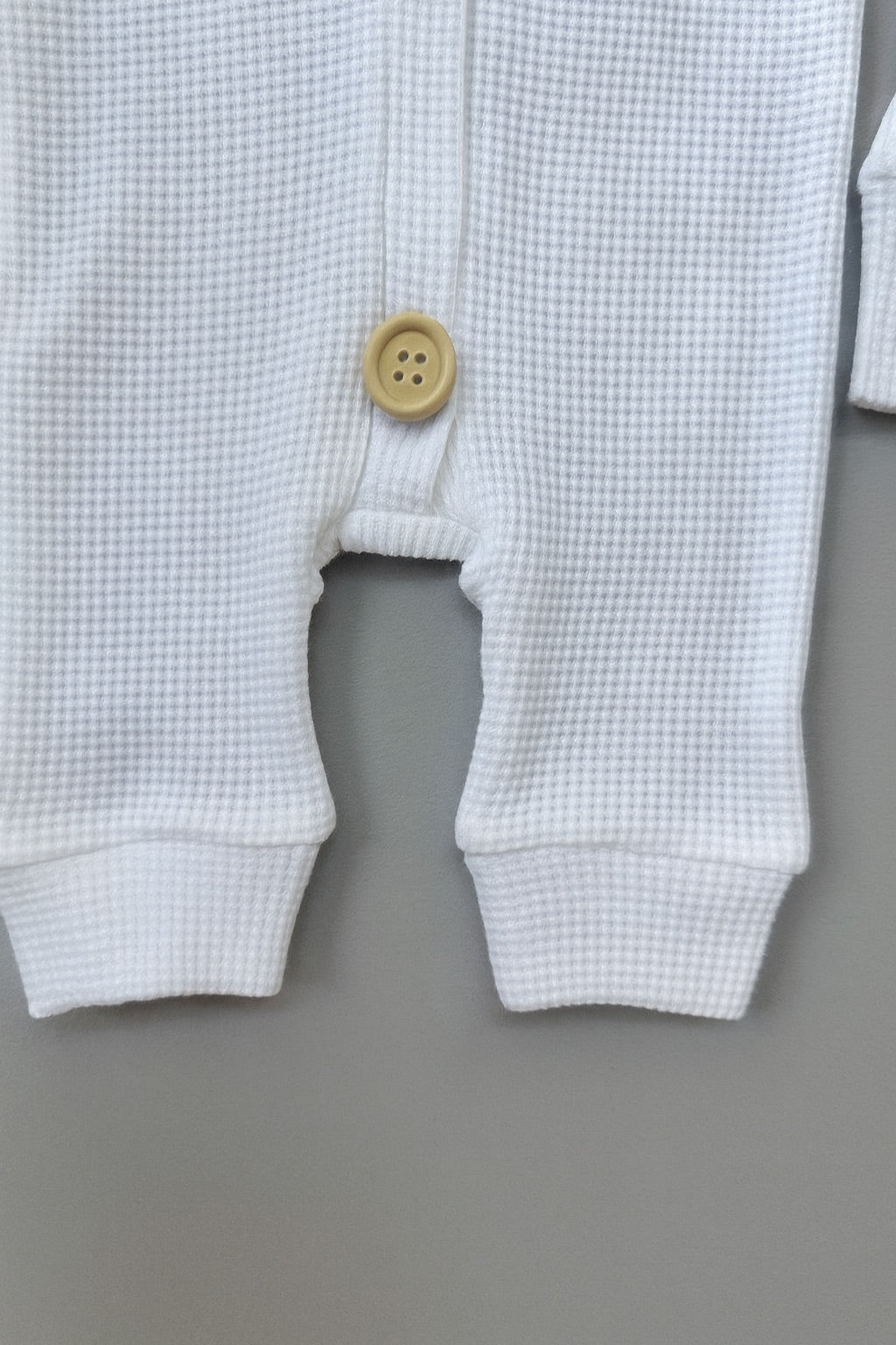 Thermal Knit Set with Optional Embroidered Hat | White