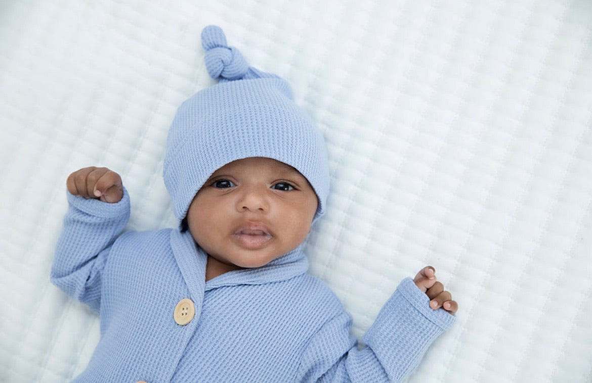 Organic Footie Romper  | Baby Blue