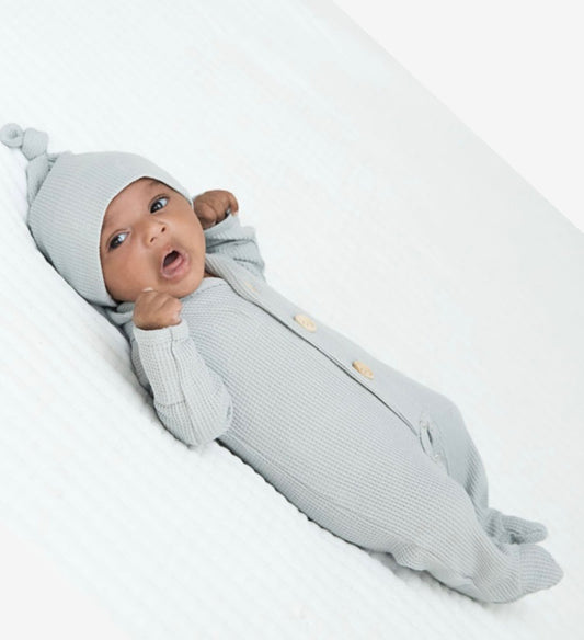 Organic Footie Romper  | Grey