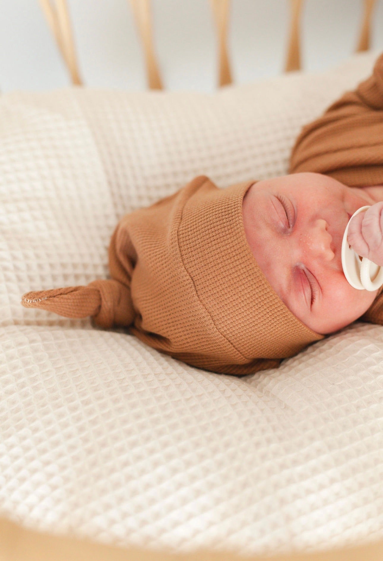 Thermal Knit Set with Optional Embroidered Hat | Brown